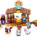 JOYIN 13 PCS Christmas Little Nativity Playset, Reenact Miniature Toys Nativity Set, Christmas Manger Scene for Kids, Present, Xmas Decorations
