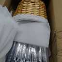 Wedding Stick Umbrellas Bulk, 40 Inch Large Canopy Umbrellas with Woven Rattan Basket Windproof Rainproof