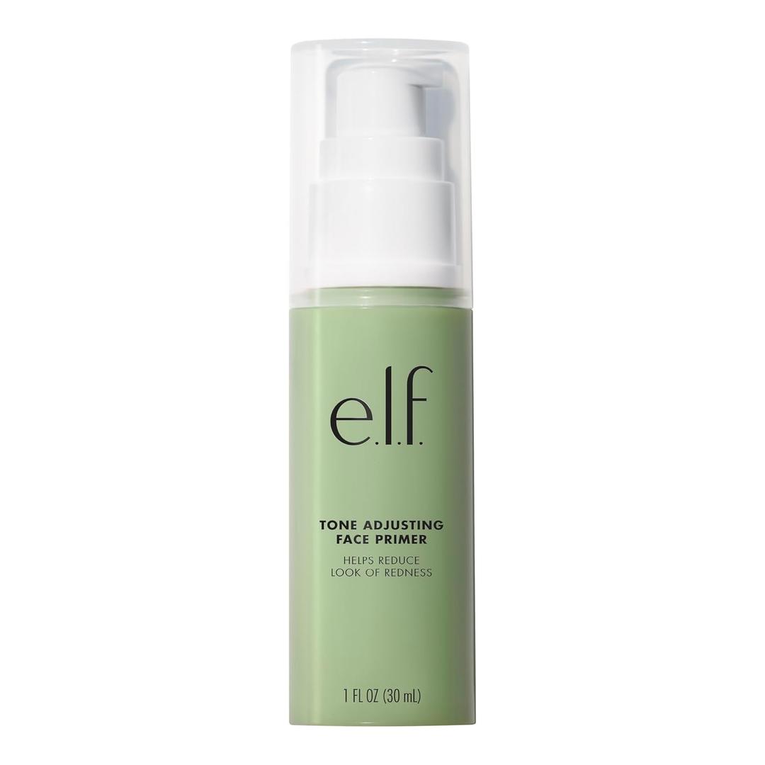 e.l.f. Tone Adjusting Face Primer, Makeup Primer For Neutralizing Uneven Skin Tones & Redness, Grips Makeup To Last, Vegan & Cruelty-free, Large (1.01 Fl Oz)