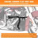 Engine Guard Flat-Out Bar Highway Pegs Crash Bars Bumper Protector w/Flat Washer Fits Harley Touring Street Glide Road King Electra Glide Ultra Limited 2014-2026
