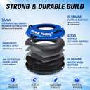 ZEALFEEL River Tube, 48-Inch Heavy-Duty Rubber Inner Tube, Canvas Cover | Commercial-Grade Inner Tube, Removable Cup Holder, Tow Strap, River Float for Adults, Lakes, Pools & Rivers