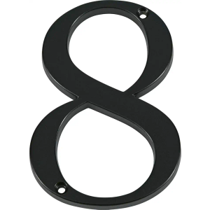 Distinctions 843148 Black Flush-Mount 4-Inch House Number 8 2 Pack