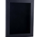 6x8 Shadow Box Frame Barnwood Black Wood | with a 1" Usable Display Depth | Includes a Dark Grey Real Suede Texture Acid-Free Backing Board, UV Resistant Acrylic, and Hanging Hardware