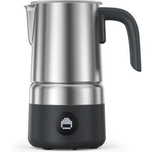 Milk Frother and Steamer [Upgraded], AMZCHEF All-in-1 Detachable Frother for Coffee 600W, Automatic Warm and Cold Foam Maker, Stainless Steel Jug, Dishwasher Safe, LED Display