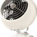 Vornado VFAN™ Mini Classic Vintage Fan, Retro Metal Air Circulator, For Desk & Bedside, 2 Speeds, Adjustable Tilt, Personal Cooling with Targeted Airflow, Quiet Fan, Vintage White