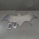 LED Bat Night Light Superhero Cool Lamp with 16 Colors Remote Control Wall Sconce Acrylic Engraved Neon Sign Light Wall Decor for Bedroom Party (A1-MR)