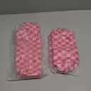 SOIDRAM 2 Pieces Makeup Bag Large Checkered Cosmetic Bag Capacity Canvas Mix Travel Toiletry Bag Organizer Cute Makeup Brushes Aesthetic Accessories Storage Bag for Women, Checkered Mix Rose Red