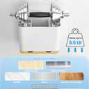 Toothbrush and Toothpaste Holders for Bathrooms Countertop - Detachable 5 Slots Kids Electric Toothbrush Holders Set Wall Mounted with Removable Dividers for Bathroom Decor and Accessories Organizer
