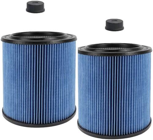 MZY LLC 2 Pack 17907 Cartridge Filter for Craftsman Shop Vacs 5 to 20 Gallon, 3-Layer Pleated 9-17907 Wet/Dry Fine Dust Filter