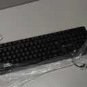 Large Print Keyboard - 7 Interchangeable Backlight Colors, Light Up USB Wired Computer Keyboards, USB Plug-and-Play, Foldable Stands, Corded Full Size Keyboard for Windows, PC, Laptop