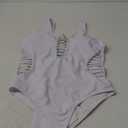 Aqua Eve Women Sexy One Piece Swimsuits Plunge Deep V Neck Cutout Bathing Suits (XX-Large, White)