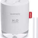 SmartDevil Small Humidifiers, 500ml Desk Humidifiers, Whisper-Quiet Operation, Night Light Function, Two Spray Modes,Auto Shut-Off for Bedroom, Babies Room, Office, Home (White)