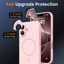 Magnetic for iPhone 17 Case, [Matte Solid Color] [Full Camera Protection] Protective Case for iPhone 17 - Pink