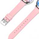 Letoff Women Girl Analog Fashion Watch, Colourful Dial with Arabic Numerals, Silicone Band, 30M Water Resistant