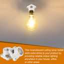 4 Pcs Porcelain Lamp Holder Socket E26/E27 Medium Keyless Threaded Socket with Two Hole Flanged Mounting 660W 250V Medium Base Lampholder Cleat Sockets for Indoor Garage Closet Lighting