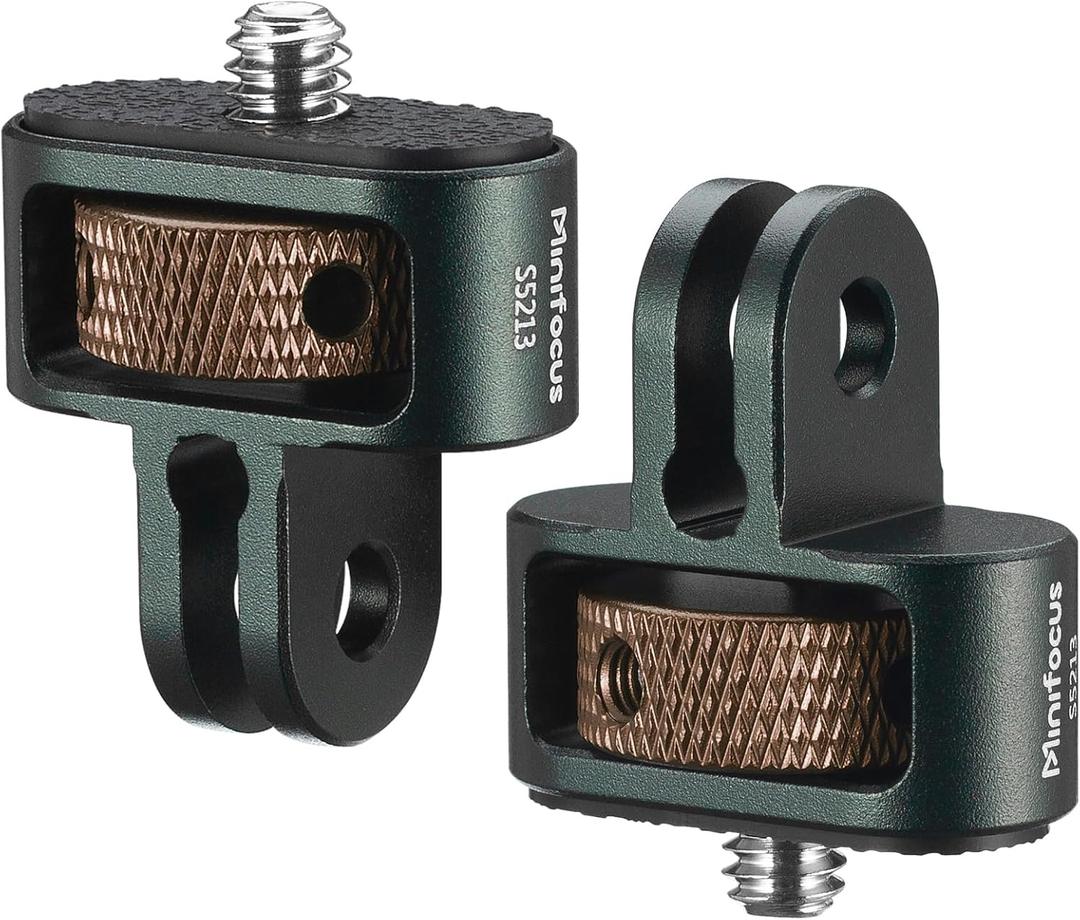 Camera Tripod Adapter, 2pcs 1/4" Adapter Screw Head Camera Mount Compatible with Insta 360/Gopro Hero/Sjcam Action Cameras and Other Standard 1/4" Accessories, Quarter Inch Mount for GoPro Ecosystem