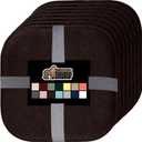 GORILLA GRIP Chair Cushions, Set of 8, 16x16, Memory Foam Pads for Dining Room, Kitchen Table, Office Desk, Rocking Chairs, Stay in Place Backing, Comfortable Microfiber Seat Cover Pad Cushion, Brown