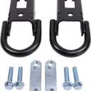 JDMSPEED New Tow Hook Front Right or Left Heavy Duty D-Ring Set (2) FL3Z17A954C Replacement For Ford (Black)