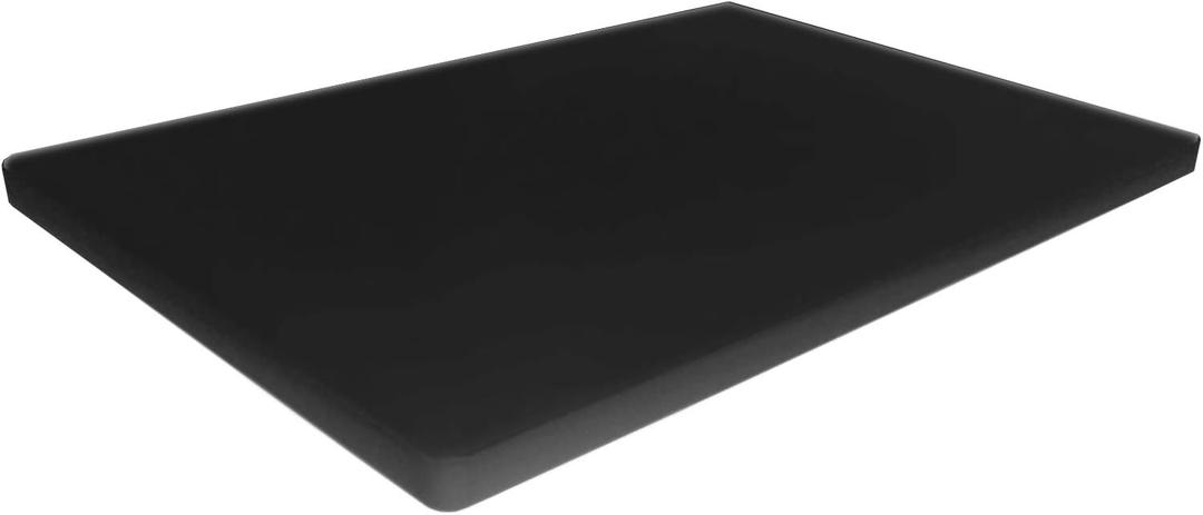 Large Poly Cutting Board, 18x12 Inch Black, 3/4" Thick, BPA Free and Dishwasher Safe