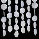 PH PandaHall 9.7 Feet Round Natural Shell Chains, 2 inch White Capiz Shells Capiz Shells Pieces Sea Shell Garland Strands with Metal Loops for Wind Chimes Door Curtain Handcrafts Jewelry Making