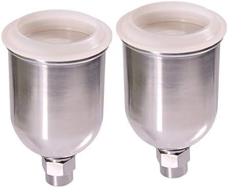 125 cc Aluminum Gravity Feed Paint Cup with Nylon Lid, 2 pcs kit