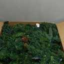 Prelit 50LED - 9 Ft by 12 Inch Christmas Garland with Lights Timer, Real Touch Norfolk Pine Cedar Garland 150 Cypress & 50 Norfolk PE Tips Berries Pine Cones for Indoor Fireplace Mantle Table Decor