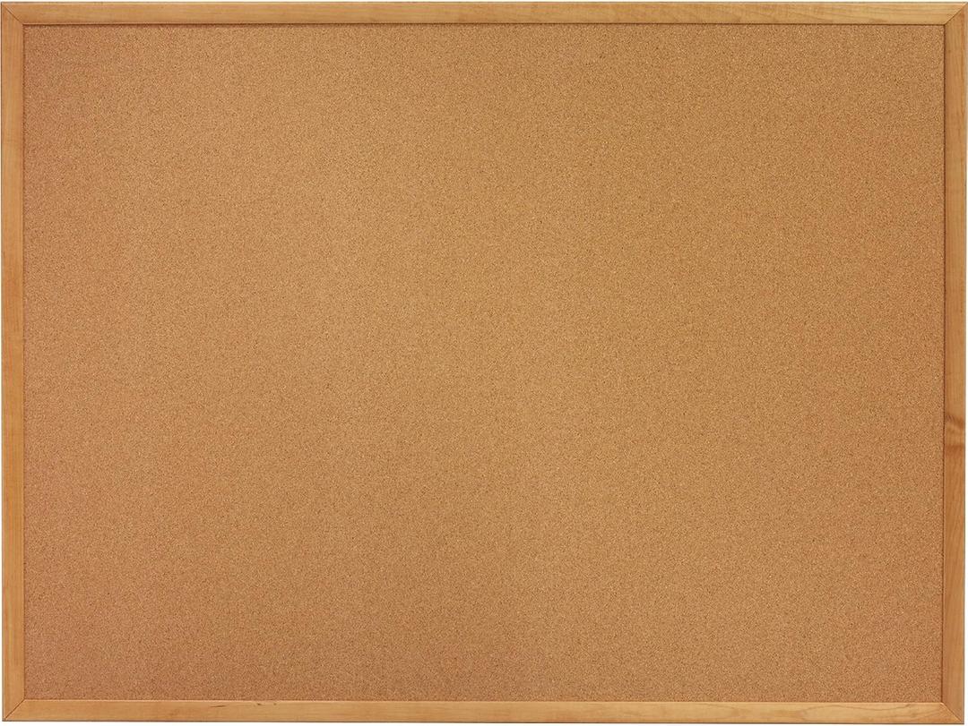 Lorell Oak Wood Frame Cork Board 18" x 24"