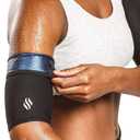 Sweat Shaper Womens Arm Trimmers, Sauna Arm Shaper Compression Sweat Bands, Slimming Arm Band for Flabby Arms, 2 Pack, Black (Medium)