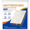 Mattress Bag for Moving Storage - 2 Pack Plastic Waterproof Mattress Protector Cover,Heavy-duty Mattress Moving Supplies (2, King)