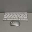 Smart Keyboard Mouse Kit Silent LED Indicator Power Saving Keyboard Mouse Set Office (Silver)