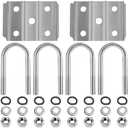 iBroPrat 2 3/8 Inch Trailer Axle U Bolt Kit for 3500lbs 2-3/8" Round Axle 1-3/4" Leaf Springs 1 Set