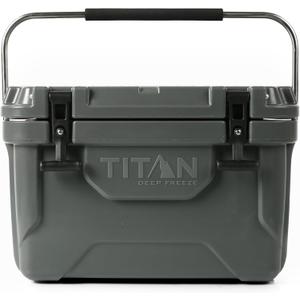 Titan Hard Ice Chest Cooler Roto Cooler with Microban Protection and Deep Freeze Insulation (Gray)