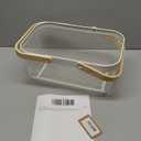 ZEAYEA Mesh Storage Basket with Handle, Garden Harvest Basket, Mesh Fruit Basket Bin for Gathering Vegetables, Multi-functional Metal Wire Basket for Kitchen Garden Picnic Cabinet, White