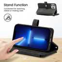 ZCDAYE Case for iPhone 13 Pro Max, iPhone 13 Pro Max (6.7 inches) Wallet Phone Case, Premium Zipper (with Long Lanyard) Flip Leather Phone Case for iPhone 13 Pro Max (6.7 inches) - Black