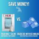 ColdCore Large Double Ice Block Mold  10lbs Big Ice Cube Molds, Reusable Steel Reinforced Silicone, Perfect Ice Maker for Cold Plunge, Ice Bath Chiller, Coolers, and Ice Tray - 1 Pack