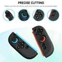 FUNDIARY Replacement for Nintendo Switch 2 Controller, Switch Wireless Controllers Compatible with Switch 2, Anti-Slip Soft Silicone Protective Cover with 2 Thumb Caps, Black