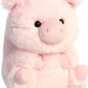 Aurora Playful Rolly Pet Prankster Pig Stuffed Animal - Compact Size for On-The-Go Fun - for Adults, Kids, Birthdays, and Anniversaries - Pink 5 Inches