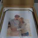 Americanflat 16x20 Picture Frame with Decorative Inner Mat Accent - Displays 11x14 Photos with Mat or 16x20 Without - Veranda Collection - Gold Vintage Frames with Polished Plexiglass