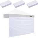 Canopy Sidewalls 10x10 ft, 3 Pack Pop Up Tent Walls, Waterproof & UV Protection 210D Oxford, Velcro Easy Install for Event, Outdoor, Party, Camping, White (Sidewalls Only)