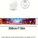 Wild West Party Banner 118x20 Inch Western Town Backdrop with Cartoon Cowboy Street Design for Country Theme Party Ranch Birthday Bar Saloon Decor Western Garden Fence Banner