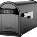 Architectural Mailboxes 8760B-10 Carlisle Postmount Mailbox, Medium, Black