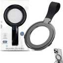 Magnet Mobile Phone Ring Holder - 2 in 1 Removable Compatible Retractable Desk Support & Grip