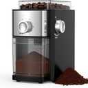 Electric Coffee Grinder, Conical Burr Grinder with 17 Precise Settings, 10oz Capacity, Quiet Operation, Automatic Shut-Off for Espresso, French Press, Cold Brew & Drip Coffee (Black)