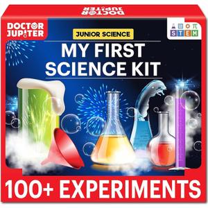 Doctor Jupiter My First Science Kit for Kids Ages 4-5-6-7-8 | Christmas, Birthday Gift Ideas for 4+ Year Old Boys & Girls | Toy Stem Kit with 100+ Experiments | Learning & Educational Projects