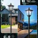 2 Pack 70" Solar Post Lights, 4500K LED Solar Lamp Post Lights Outdoor Waterproof IP65, Solar Pole Light for Garden, Lawn, Pathway, Driveway, 2-842-108