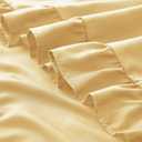 KKJIAF Ruffle Pillow Cases Standard Size Set of 2, Ruffled Pillow Covers with Envelope Closure, Wrinkle Resistant Ruffled Pillow Shams 20" x 26", Gold