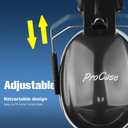 ProCase NRR 32dB Noise Reduction Ear Muffs, Safety Hearing Protection for Shooting Gun Range, Construction, Mowing, Autism Sensory Earmuffs for Adults & Kids Black