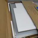 LOAAO 24X32 Inch Brushed Nickel Bathroom Mirror, Rounded Rectangle Silver Metal Frame Mirror, Brushed Nickel, Anti-Rust, Shatter Proof, Hangs Horizontally or Vertically