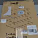 Gashell Wire Shelf Covers, Bamboo Wire Rack Covers for Pantry, Closet (4pcs, 24" W x 16" D)