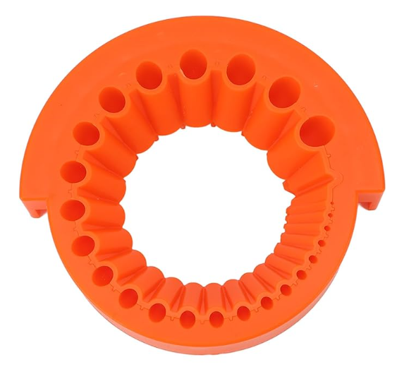 EVGATSAUTO Drill Bit Sharpener for Angle Grinder, Power Drill Bit Grinder Attachment, Portable ABS Construction, Restores Drill Bits to Like New Condition, Compatible with Most Drill Bits (Orange)